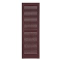 Mr Mxyzptlk Perfect Shutters IL501543260 Premier Louver Exterior Decorative Shutter; Burgundy - 15 x 43 in. IL501543260